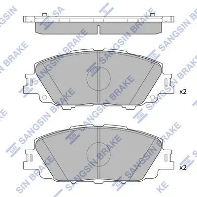 Колодки гальмівні передні Toyota Corolla (19-) HI-Q Hi-Q (SANGSIN) SP4340 (фото 1)