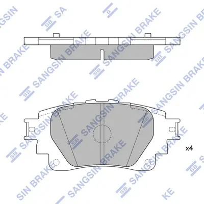 Колодки гальмівні задні Toyota Corolla (19-) HI-Q Hi-Q (SANGSIN) SP4341 (фото 1)