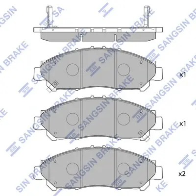 Колодки тормозные передние Toyota Hi-Ace (19-) Hi-Q (SANGSIN) SP4361 (фото 1)