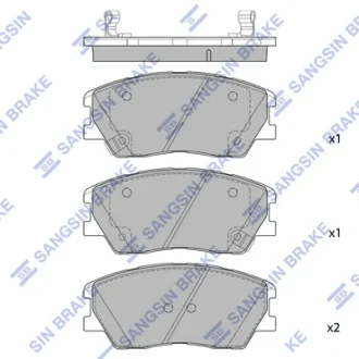 Колодки гальмівні передні Kia Soul (19-) HI-Q Hi-Q (SANGSIN) SP4369