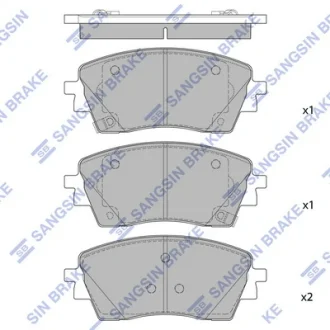Колодки гальмівні передні Hyundai Kona (SX2) 16INCH (23-) HI-Q Hi-Q (SANGSIN) SP4378