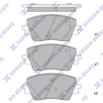 Колодки гальмівні передні Hyundai Kona (SX2) 17INCH (23-)  HI-Q Hi-Q (SANGSIN) SP4379