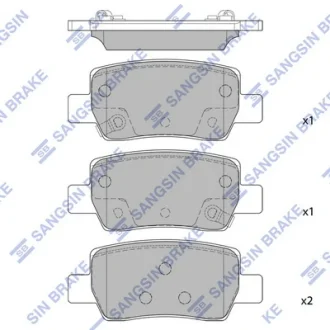 Колодки гальмівні задні (дискові) Hyundai Kona (SX2) (23-)  HI-Q Hi-Q (SANGSIN) SP4380