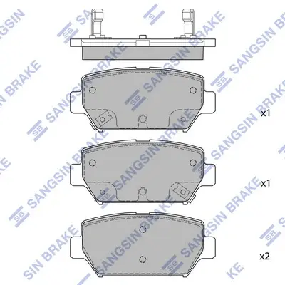 Колодки тормозные задние Mitsubishi Eclipse (18-) Hi-Q (SANGSIN) SP4394 (фото 1)