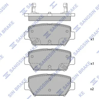 Колодки гальмівні задні Mitsubishi Eclipse (18-)  HI-Q Hi-Q (SANGSIN) SP4394