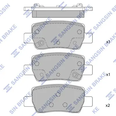 Колодки гальмівні задні Hyundai Elantra (20-), KIA Soul (23-) HI-Q Hi-Q (SANGSIN) SP4462 (фото 1)