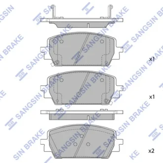 Колодки тормозные передние Hi-Q (SANGSIN) SP4464