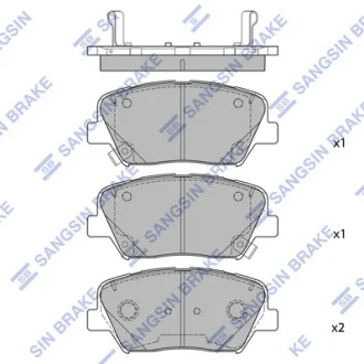 Колодки гальмівні передні Hyundai Nexo (19-)  HI-Q Hi-Q (SANGSIN) SP4488