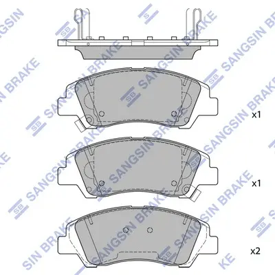 Колодки гальмівні передні Hyundai i10 (14-) HI-Q Hi-Q (SANGSIN) SP4492 (фото 1)