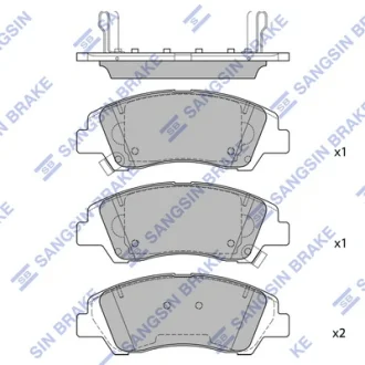 Колодки тормозные передние Hyundai i10 (14-) Hi-Q (SANGSIN) SP4492