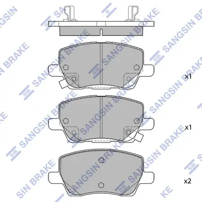 Колодки тормозные передние Chevrolet Cruze (18-), Sonic (18-) Hi-Q (SANGSIN) SP4493 (фото 1)