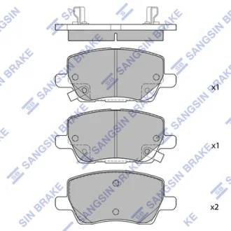Колодки гальмівні передні Chevrolet Cruze (18-), Sonic (18-)  HI-Q Hi-Q (SANGSIN) SP4493