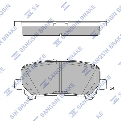 Колодки дискового тормоза Hi-Q (SANGSIN) SP4502 (фото 1)