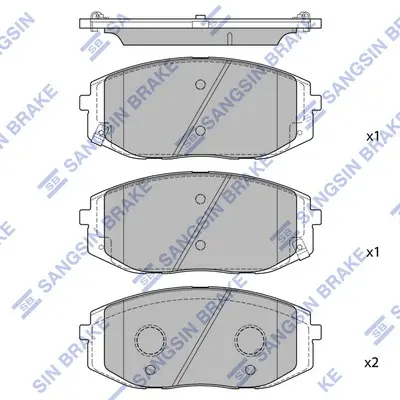 Колодки гальмівні передні Hyundai Staria (US4) HI-Q Hi-Q (SANGSIN) SP4509 (фото 1)