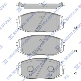 Колодки гальмівні передні Hyundai Staria (US4) HI-Q Hi-Q (SANGSIN) SP4509