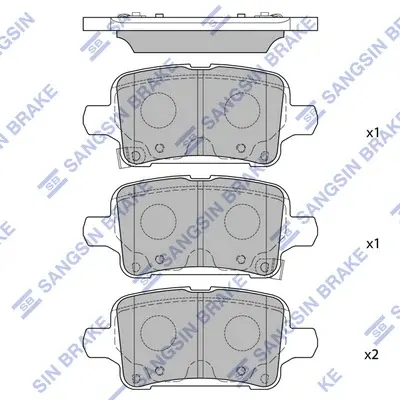 Колодки тормозные задние Chevrolet Equinox (18-) Hi-Q (SANGSIN) SP4536 (фото 1)