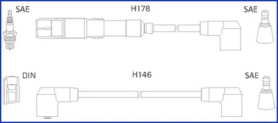 Комплект проводов вв mercedes 2,6-3,0 m103 ASTEMO 134756
