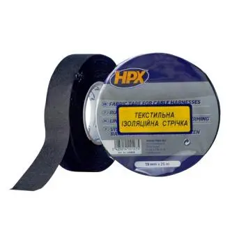 Стрічка одностороння тканинна чорна HPX HP LI1925