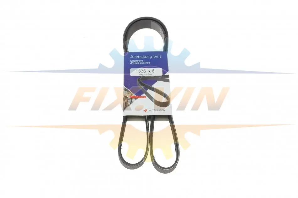 Ремінь генератора Ford Fiesta 1.4TDCI 01- HUTCHINSON 1336 K 6 (фото 1)