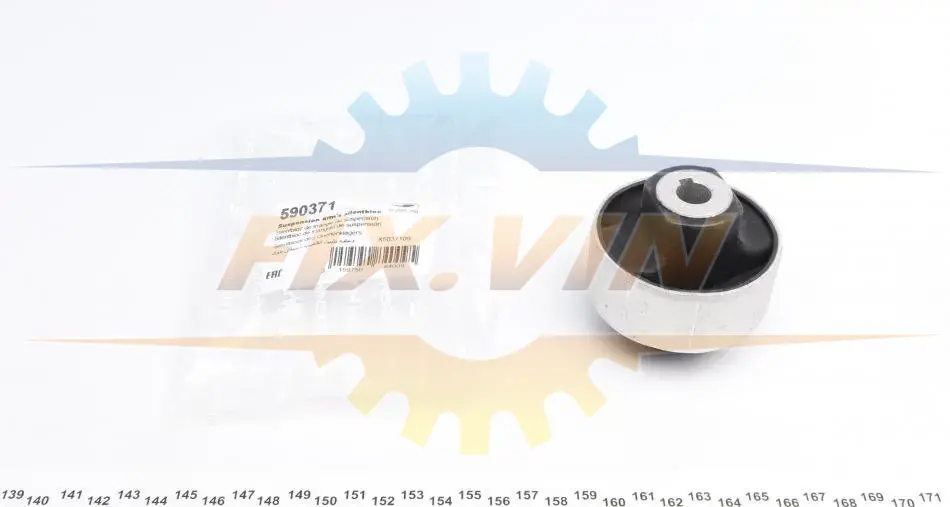 Сайлентблок важеля (переднього/знизу/ззаду) Fiat Doblo 1.3-2.0D 10- (70,5x66x12.5) HUTCHINSON 590371 (фото 1)