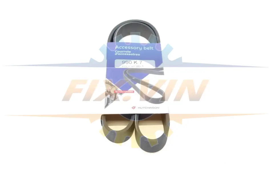 Ремінь генератора Isuzu D-max 2.5/3.0DiTD 07-12 HUTCHINSON 990 K 7 (фото 1)