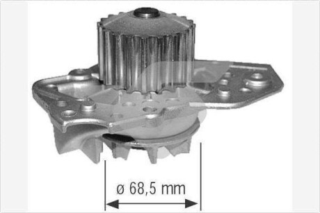 Насос водяной Peugeot 405, 309 1.9D (-95) HUTCHINSON WP09