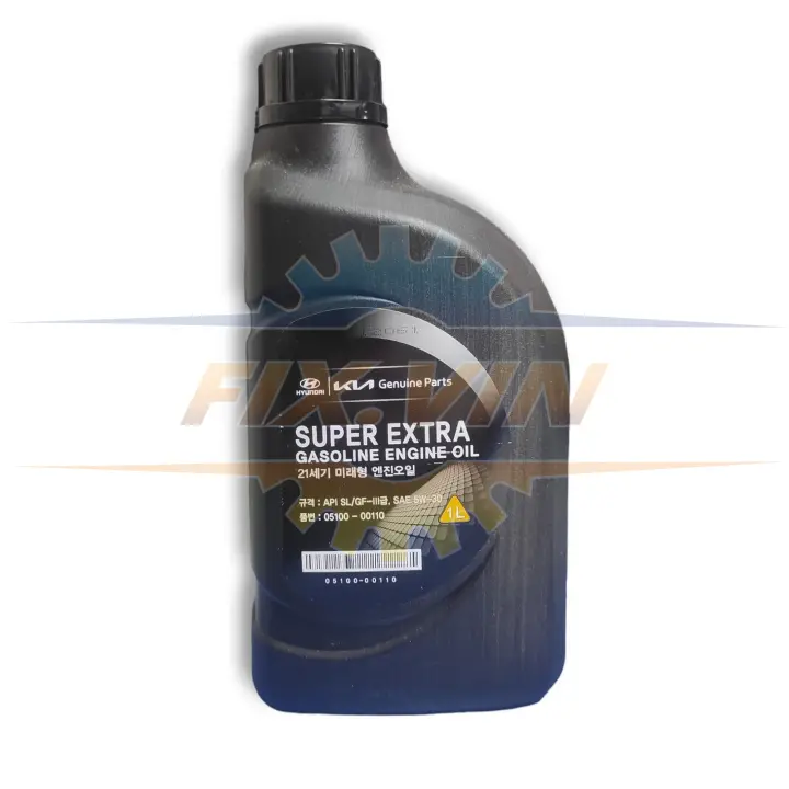 Олива моторна HYUNDAI Super Extra Gasoline 5W-30 1л HYUNDAI/KIA/MOBIS 05100-00110 (фото 1)