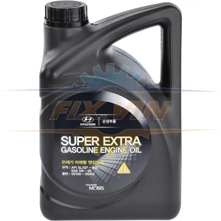 Олива моторна MOBIS Super Extra Gasoline 5W-30 4л HYUNDAI/KIA/MOBIS 05100-00410 (фото 1)