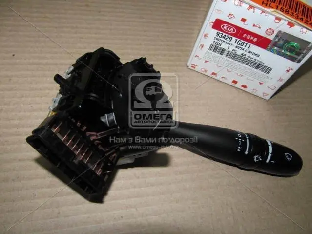 Перемикач підрульовий (склоочисний) Hyundai Accent/verna 08-12/Kia Rio 08-11 (вир-во Mobis) HYUNDAI/KIA/MOBIS 934201G011 (фото 1)