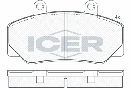 Гальмівні колодки /BN571370GDB970 ICER 180837