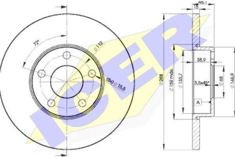 Тормозной диск ICER 78BD4061-2