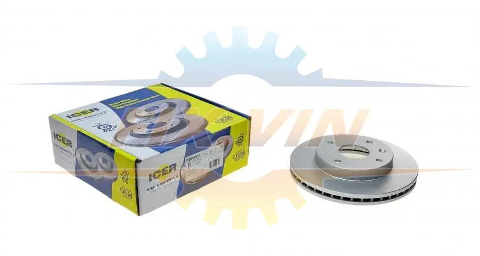 Диск гальмівний (передній) Chevrolet Lacetti/Nubira/Epica/Evanda/Rezzo 05- (256x24)(з покр.)(вент.) ICER 78BD8338-2 (фото 1)