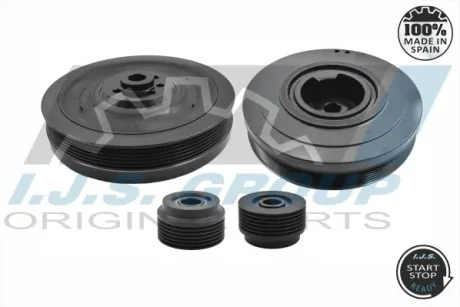 Шків колінвалу + шків генератора VW LT/T4/Crafter 2.5TDI 90- (к-кт) IJS GROUP 17-1029KITB
