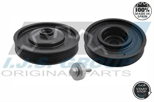 Шків колінвалу Renault Megane/Laguna/Nissan Primera 1.9 dCi 01- (к-кт з болтом) IJS GROUP 17-1031SET (фото 1)