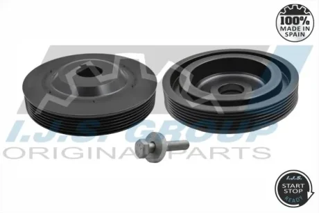 Шків колінвалу Citroen Jumpy/Fiat Scudo/Peugeot Expert 2.0D 07- (6PK) (к-кт з болтом) IJS GROUP 17-1104SET
