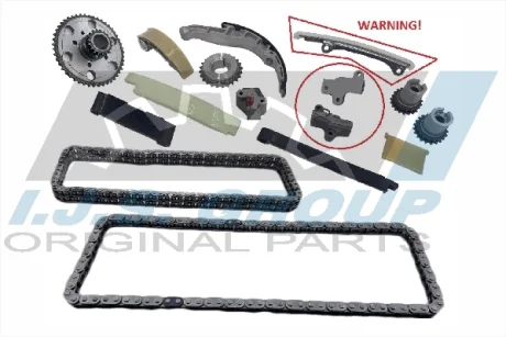 Комплект ланцюга ГРМ (верхній) Nissan Navara (D40) 2.5 dCi 4WD, 05-, 106/128kw (YD25DDTi) IJS GROUP 40-1146FK