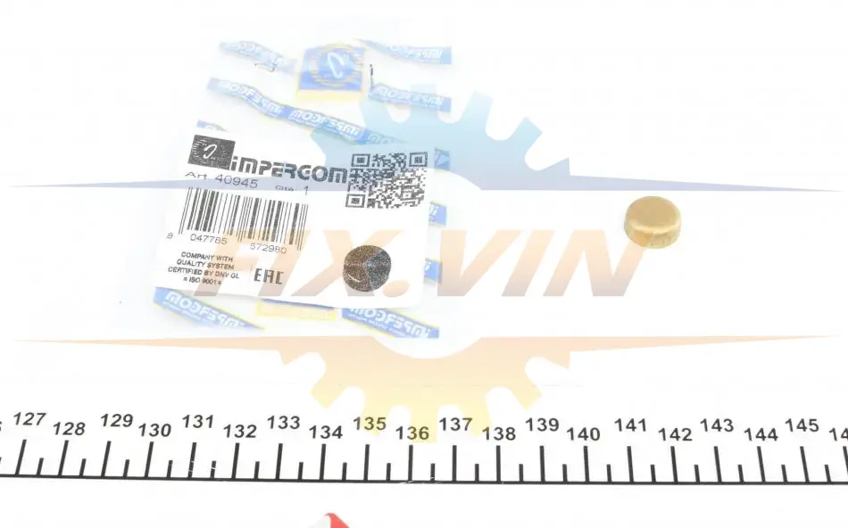 Заглушка блоку циліндрів (d=14,5mm) Латунь/Brass IMPERGOM 40945 (фото 1)