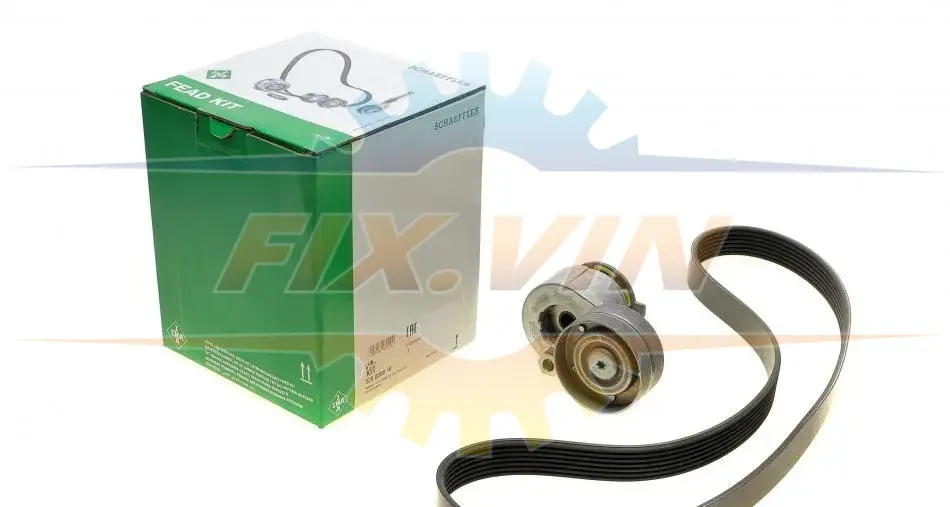 Комплект ременя генератора Renault Megane/Scenic 1.9 dCi/2.0 16V 03- (7PK1125) INA 529 0088 10 (фото 1)