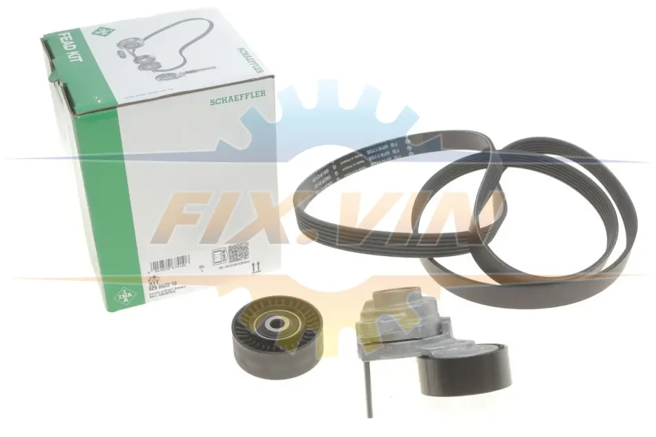 Комплект ременя генератора Citroen Berlingo/Peugeot Partner 1.6HDI/Fiat Scudo 1.6D (6PK1708) INA 529 0533 10 (фото 1)