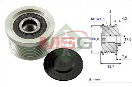 Муфта генератора JOHN DEERE 6030 INA 535013110