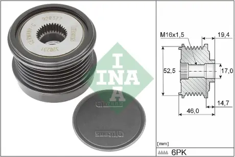 Шків генератора INA 535 0373 10