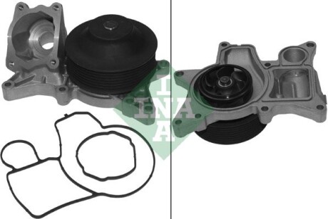 Помпа води BMW 5 (F10/F11)/7 (F01-04)/X5 (E70)/X6 (E71/E72) 2.0d-3.0d 09-, N57/M57 INA 538 0185 10