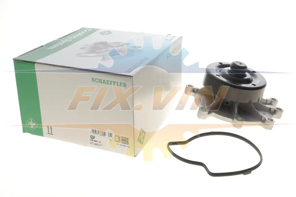 Насос охолоджуючої рідини CHRYSLER ASPEN DODGE DAKOTA, DURANGO, NITRO, RAM 1500 JEEP CHEROKEE, COMMANDER, GRAND CHEROKEE II, GRAND CHEROKEE III 3.7/4.7/4.7ALK 09.97- INA 538069110 (фото 1)