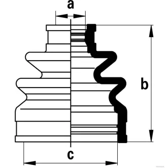 Пильник ШРКШ гумовий + змазка JAKOPARTS J2867014