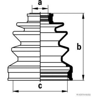 Пыльник ШРУСа Honda, Mazda, Mitsubishi JAKOPARTS J2884001