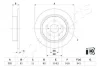 TOYOTA Гальмівний диск C-HR 1.2 4WD 16- JAPANPARTS DP272C (фото 2)