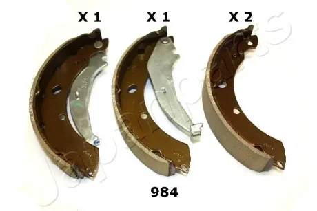 VW щоки гальмівні задн.Polo 09-,SKODA Rapid JAPANPARTS GF984AF
