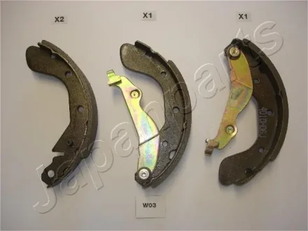 Комлект тормозных накладок JAPANPARTS GFW03AF