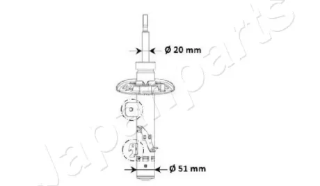 CITROEN Амортизатор правий C3 AIRCROSS 1.2-1.6 17-, C4 CACTUS 1.2-1.6 14-, OPEL CROSSLAND X 1.2/1.6 17-, PEUGEOT 2008 1.2 15- JAPANPARTS MM00975