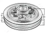 Ременный шкив JAPANPARTS PU500 (фото 3)